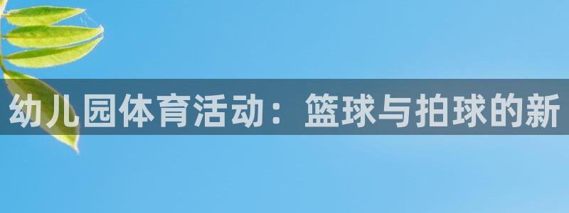 风速体育：幼儿园体育活动：篮球与拍球的新