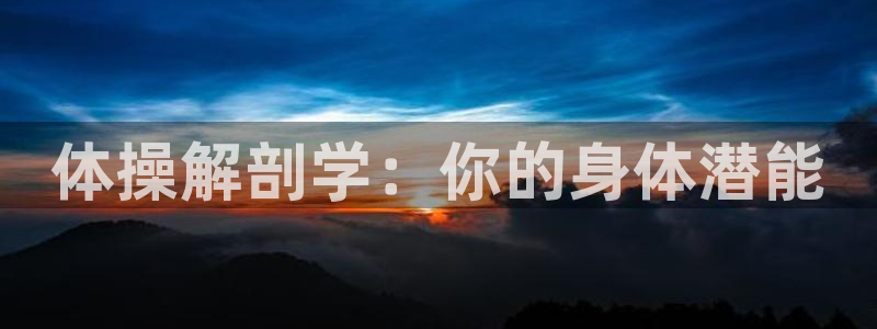 下载风速体育：体操解剖学：你的身体潜能